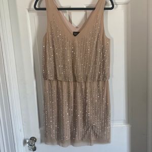 XSCAPE cocktail dress with rhinestone accent